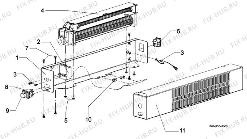 Взрыв-схема микроволновой печи Aeg Electrolux KD81403E - Схема узла Section 2